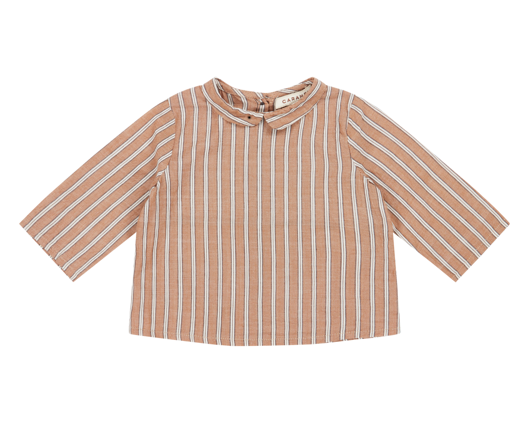 CARROT BABY SHIRT-Beige Stripe