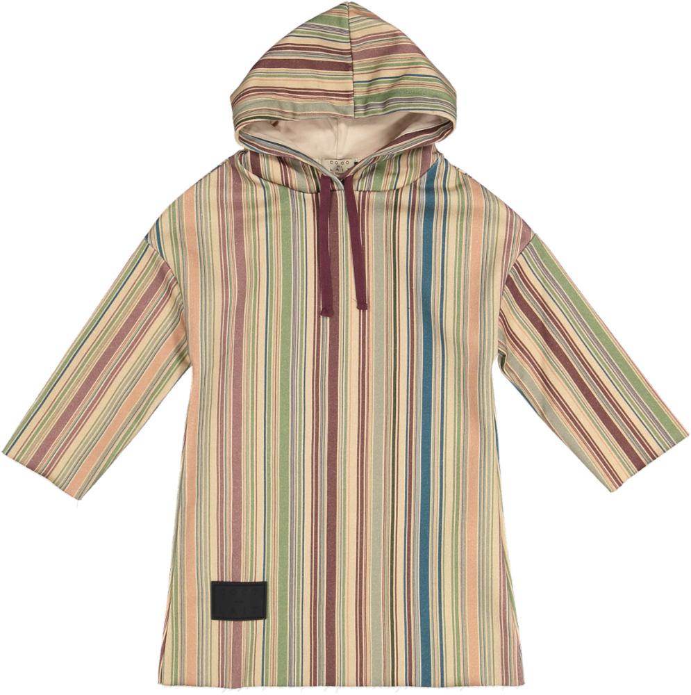 STRIPED PLUSH DRESS