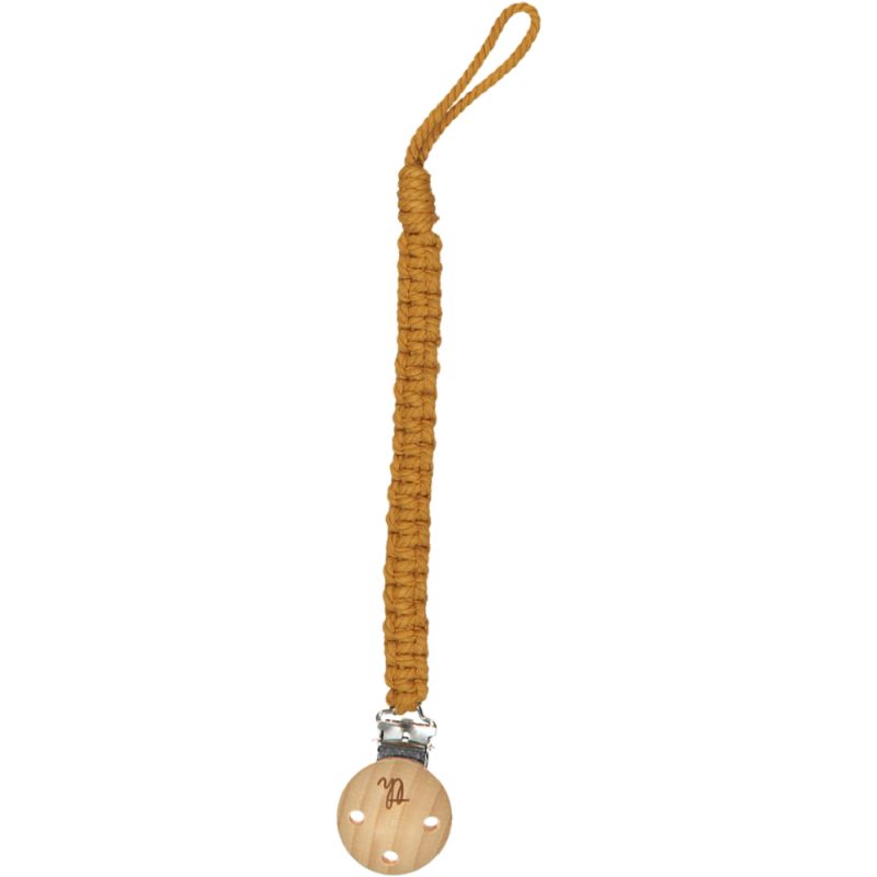 LE Hailey Petite Macrame Paci/Toy Clip-Latte (03)