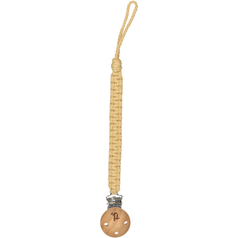 LE Hailey Petite Macrame Paci/Toy Clip-Maple (04)