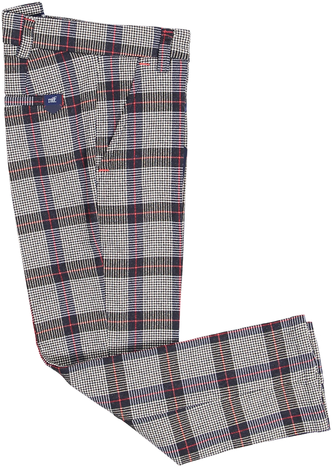MF1376.PANTALONE-BLUE/ROSSO
