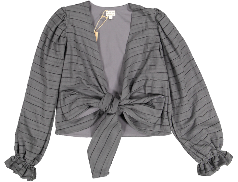 F22TPI-PIA CROSSED STRAPS BLOUSE