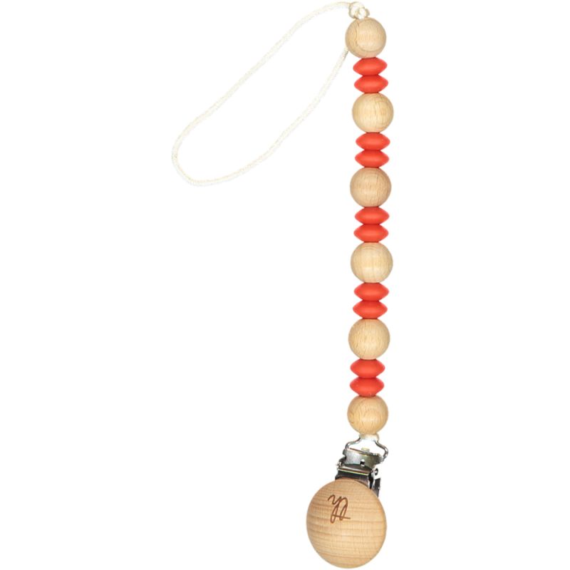 Petite Ori Pacifier & Toy Clip-Scarlet Red (51)