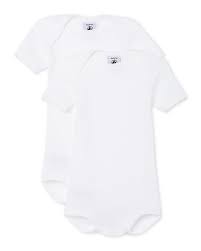 Petit Bateau Short Sleeve Bodysuit (Pack of 2)