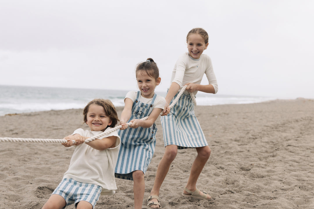 S26-BS02-RIBBED NECK SHORT SLEEVE T-SHIRT-LIGHT BLUE DENIM TRIM