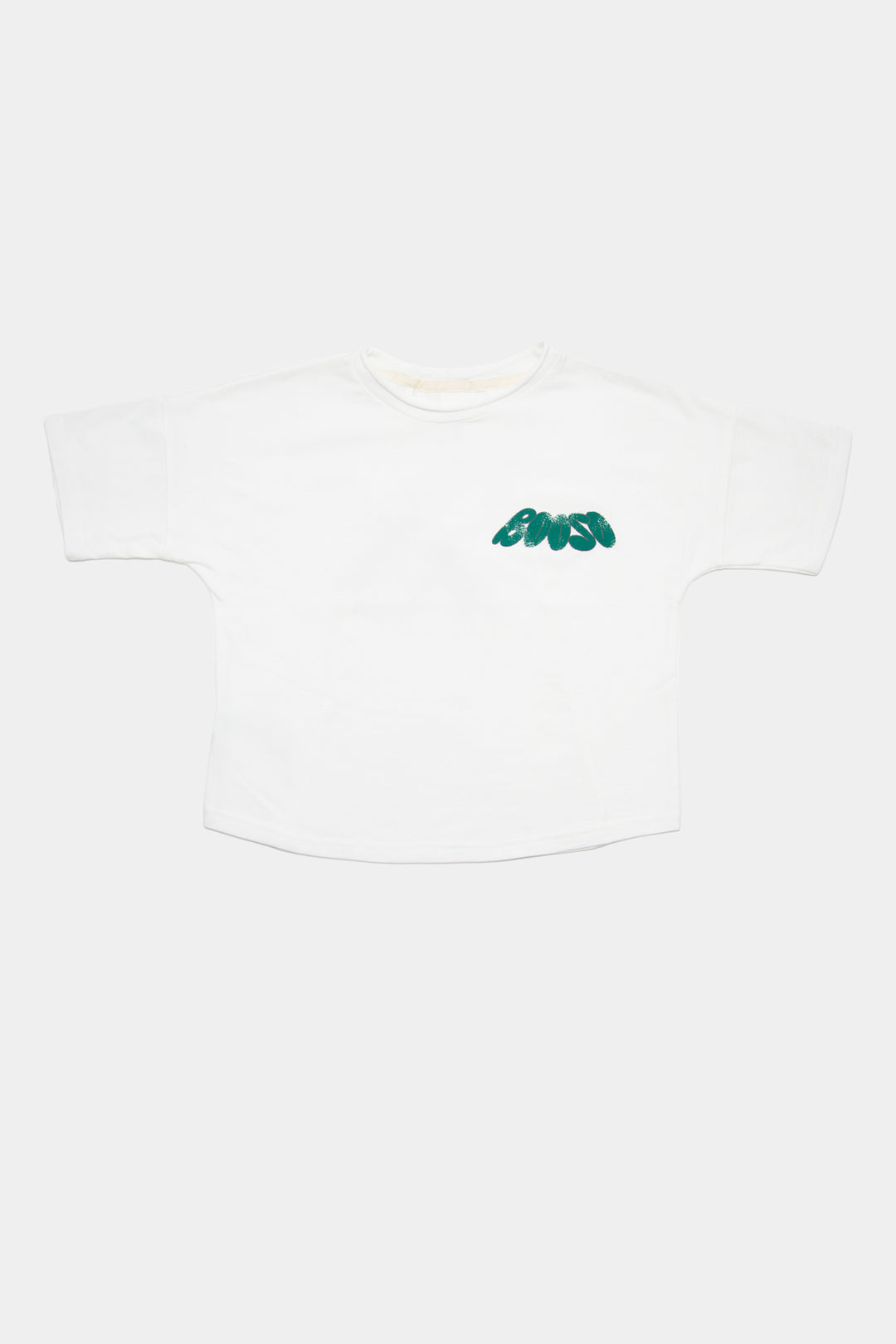006A LOVE TEE 3/4- ECRU/GREEN