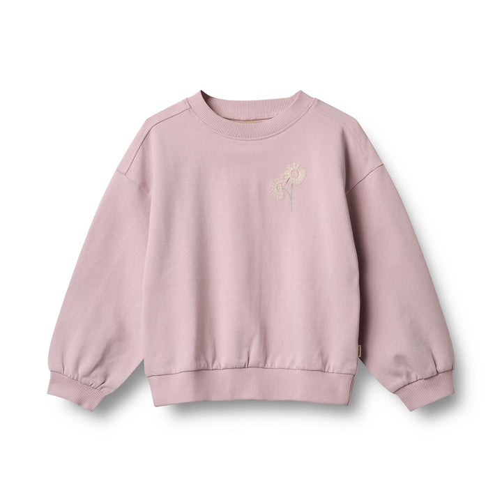 Sweatshirt L/S Embroidery Eliza (0347-673)-Lavendar Mist