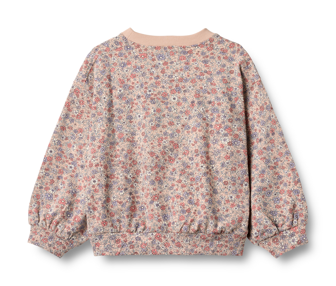 Sweatshirt L/S Lia (0371-625) rose dust flowers