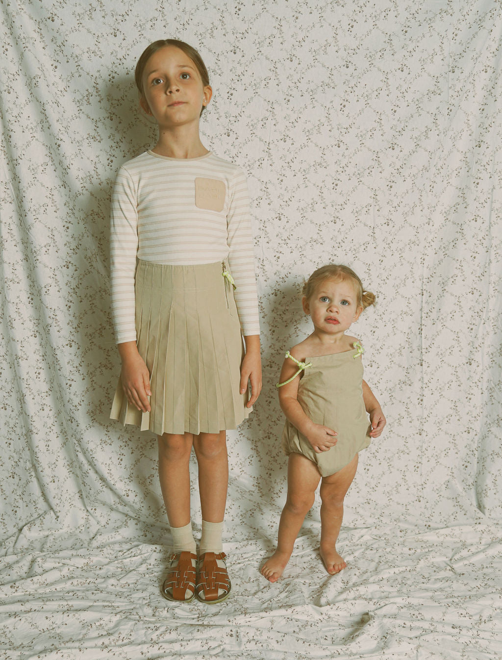 C-18850-Rope Zipper Pleat Skirt-Tan