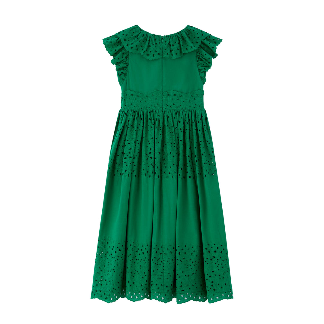 Naomi Embroidered Maxi Dress LONG LENGTH-Green