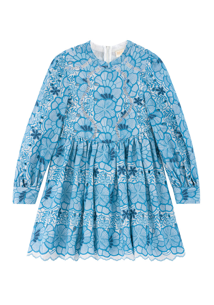 Evangeline Embroidered Dress LONG LENGTH-Multi