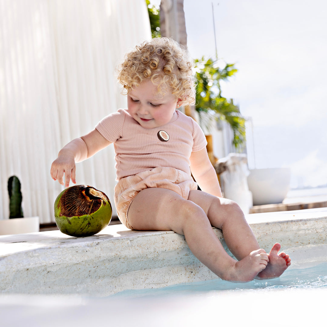 30917-Coconut Tee and Bloomer Set-Pink Sand