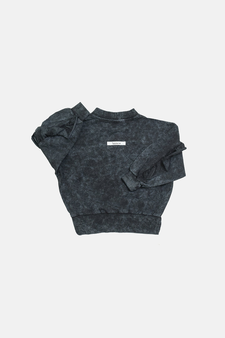 FRILL SWEATSHIRT-Dark Graphite