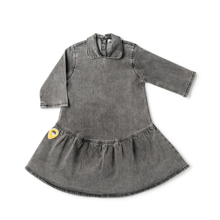 SS1103A - Ruffle Dress Black wash