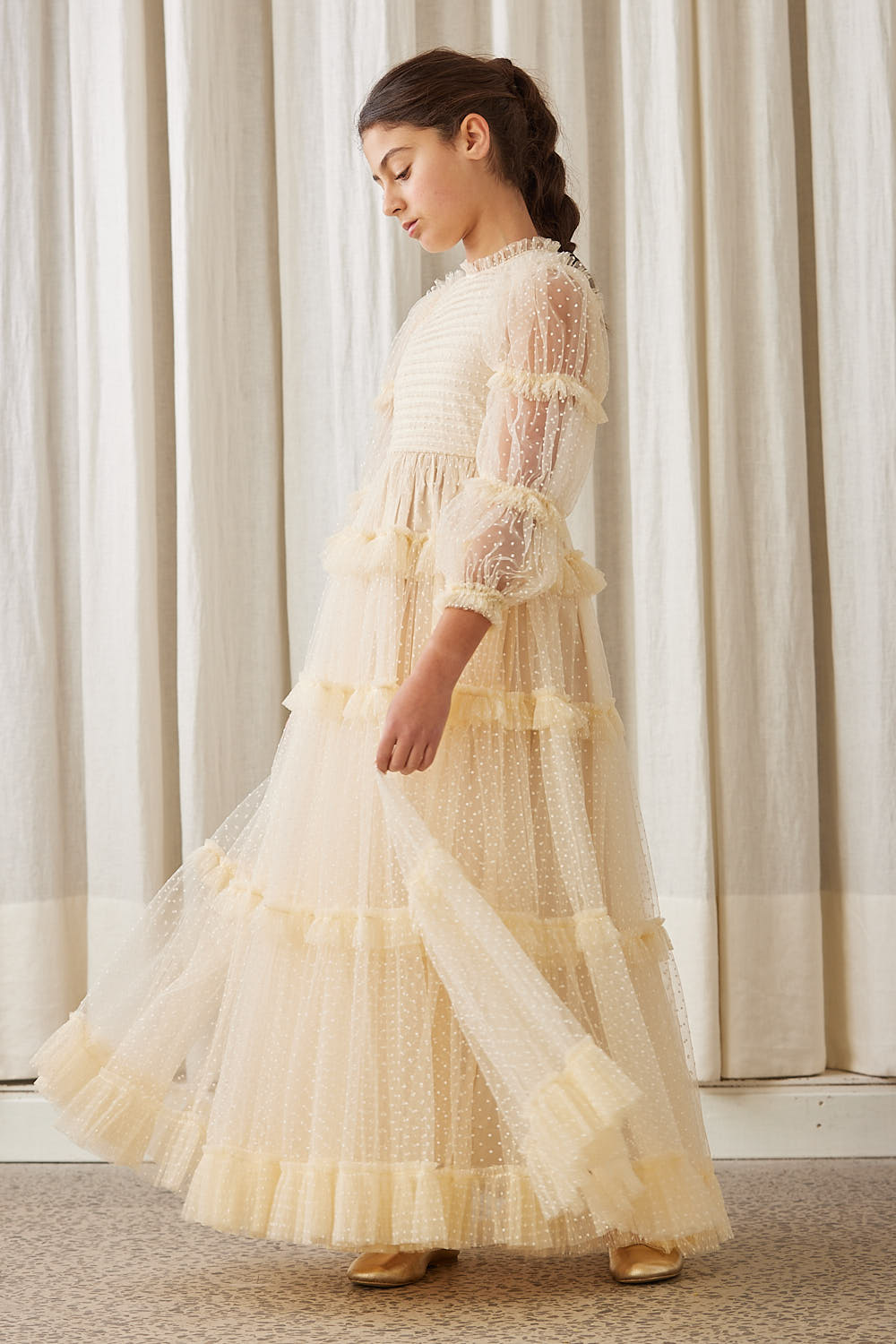 tulle cream dress Azazie Vienna Wedding Dress