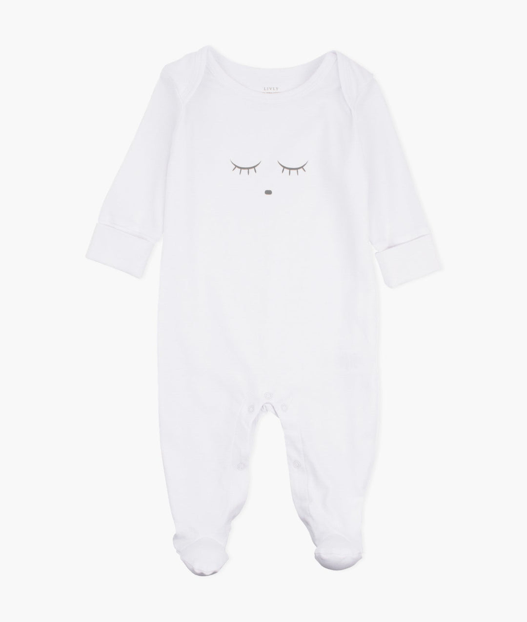 Sleeping Cutie Cover Footie - White