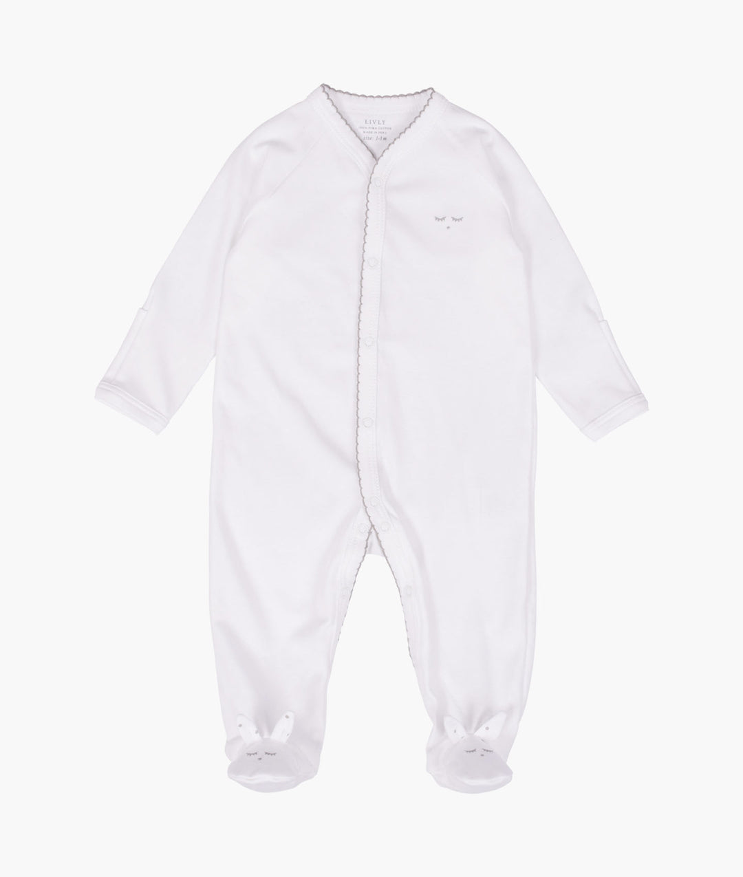 Bunny Simplicity Footie - White