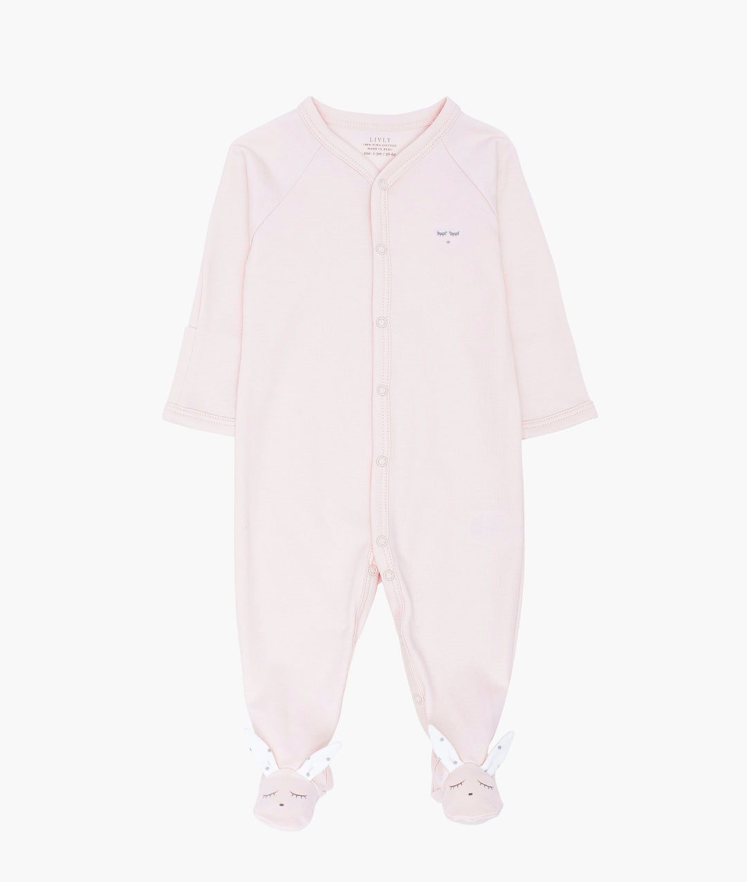 Bunny Simplicity Footie - Pink