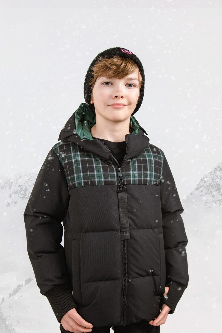 FW26-6064 OLIVIER DOWN JACKET - Navy/Corduroy Olive Lining