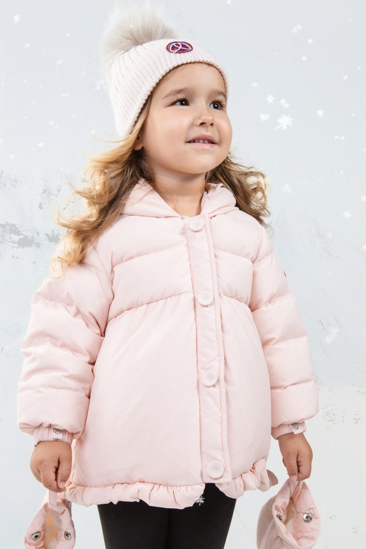 FW26-6035 FLORE ENFANT FUR DOWN JACKET - Baby Pink