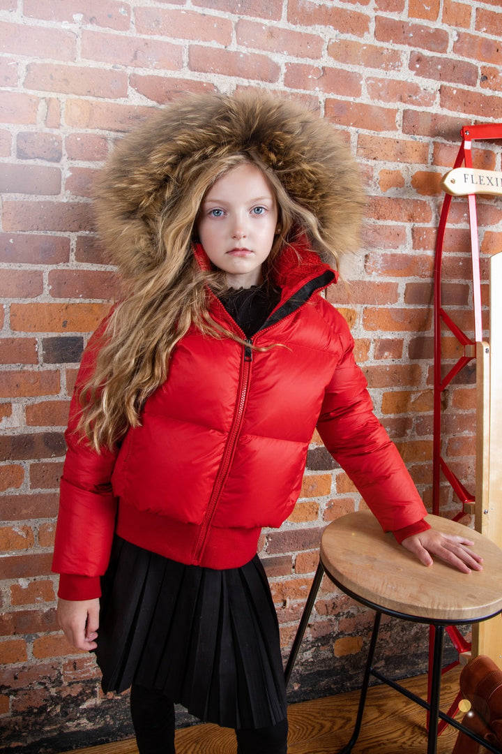 F25-5009B-EMMA DOWN BOMBER-Red Racoon
