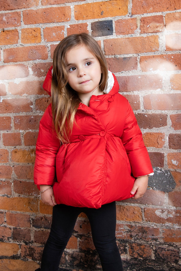 F25-5035R-FLARED ENFANT DOWN JACKET-Red
