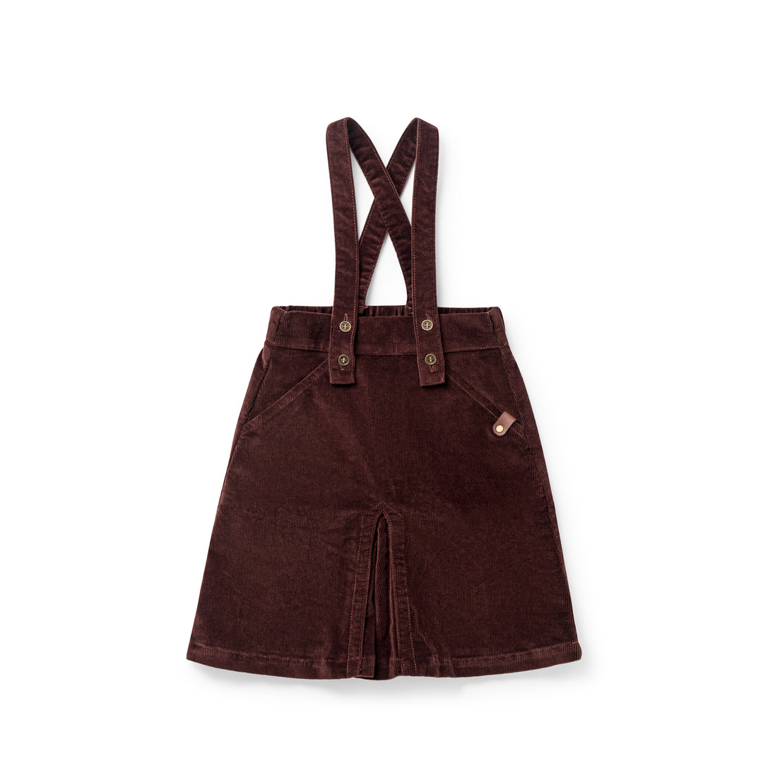 1205A Suspender Jumper - Brick Corduroy