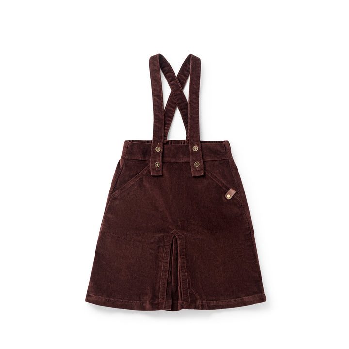 1205A Suspender Jumper - Brick Corduroy