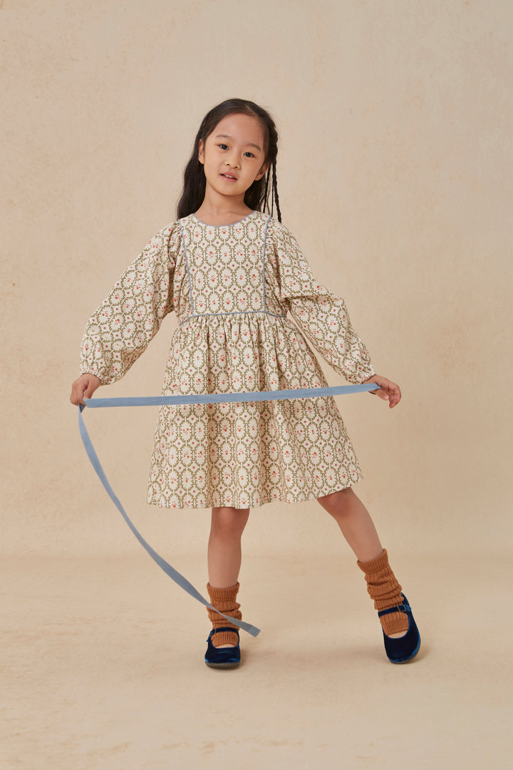 Kana Dress Cream Sage