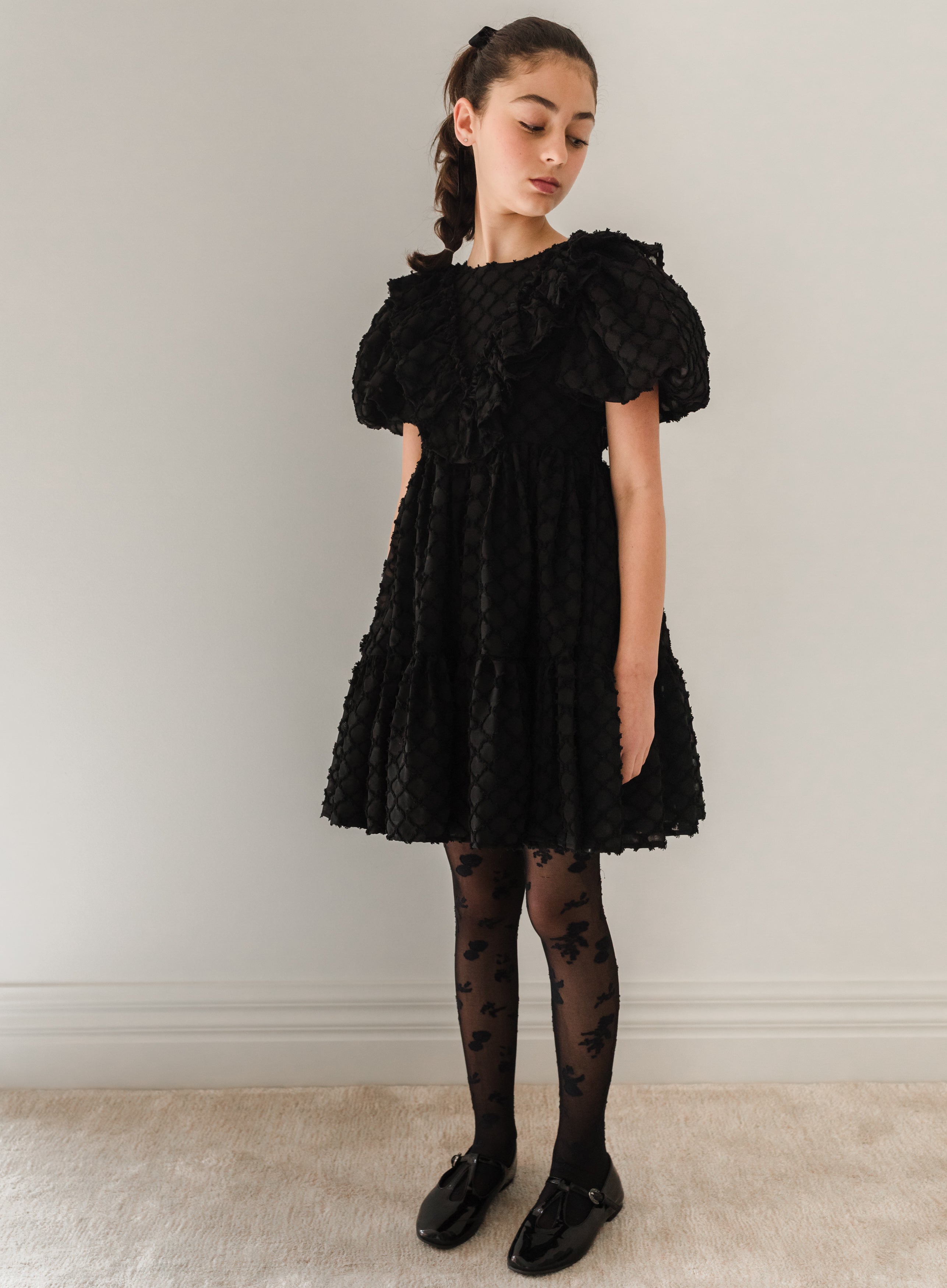 新品】Misha & Puff Ruffle Sleeve Dress 2y Misha & Puff ruffle