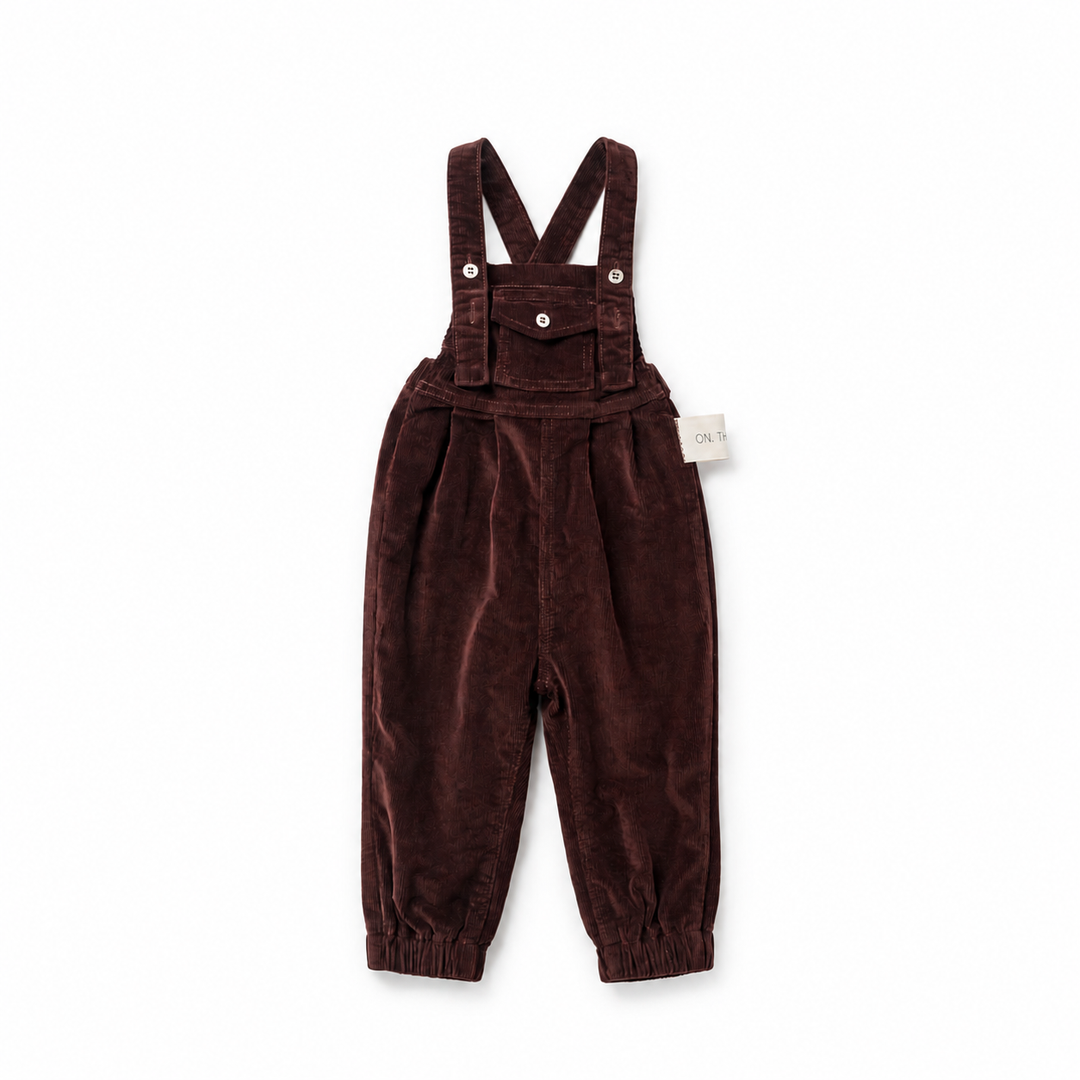 1212A Front Pocket Overalls - Brick Corduroy