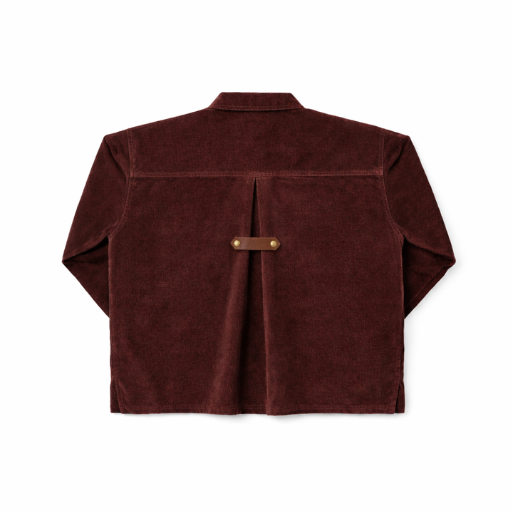 1213A Teen Pleat Detail Shirt - Brick Corduroy