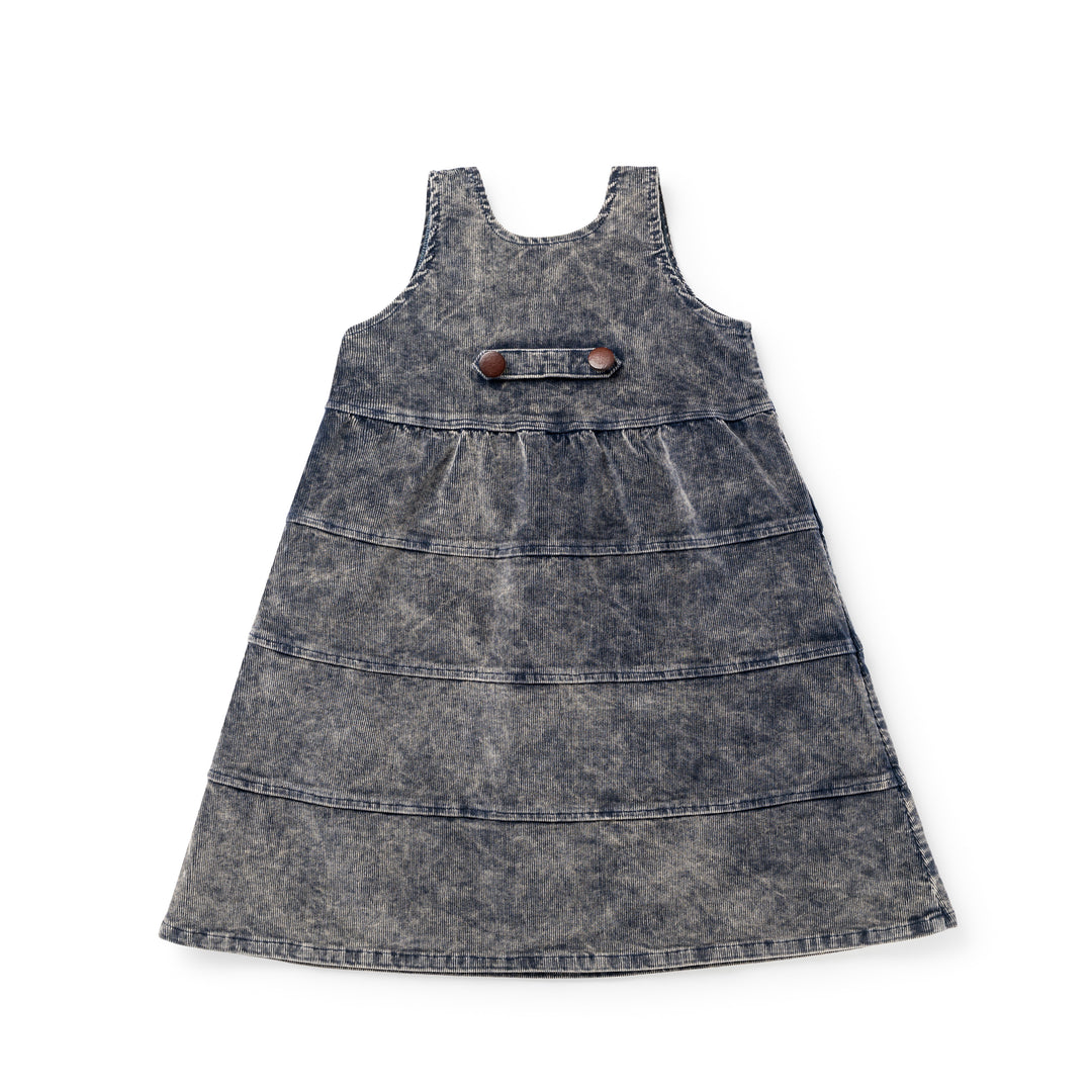 1216 Corduroy Jumper with Buckle Tab - Navy Wash