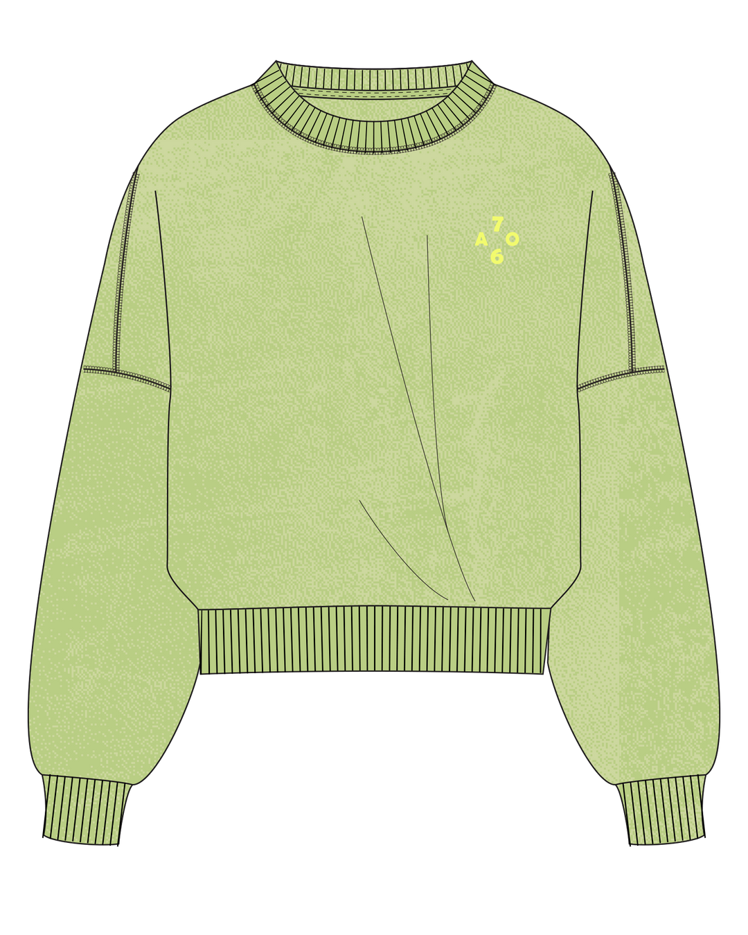 Green and blue Notations top with a cute front Green and blue Notations top with a cute front