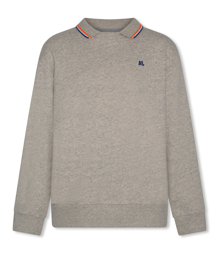 EMILIANO POLOSWEATER LOGO OL GREY MELANGE