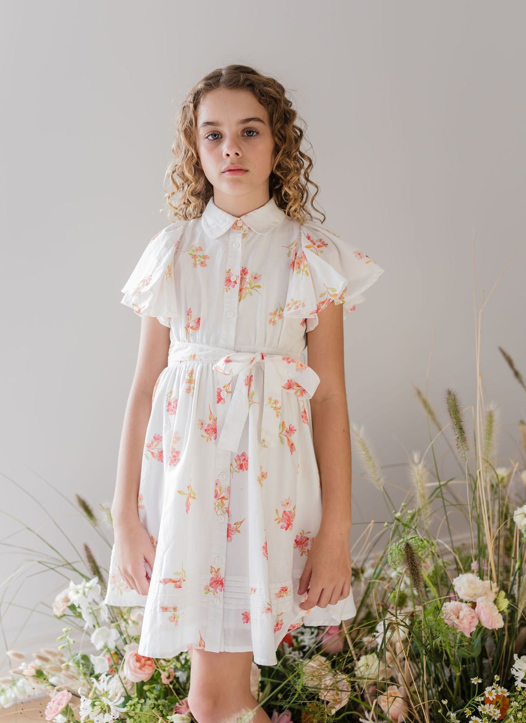 1276-Petite Rose Voile Dress-Petite Rose Print