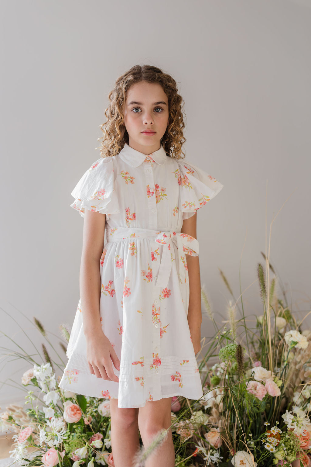 1276-Petite Rose Voile Dress-Petite Rose Print