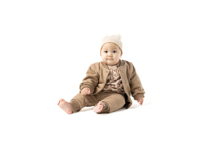 OM712/713-BABY TERRY BOMBER/JOGGER SET-Brown