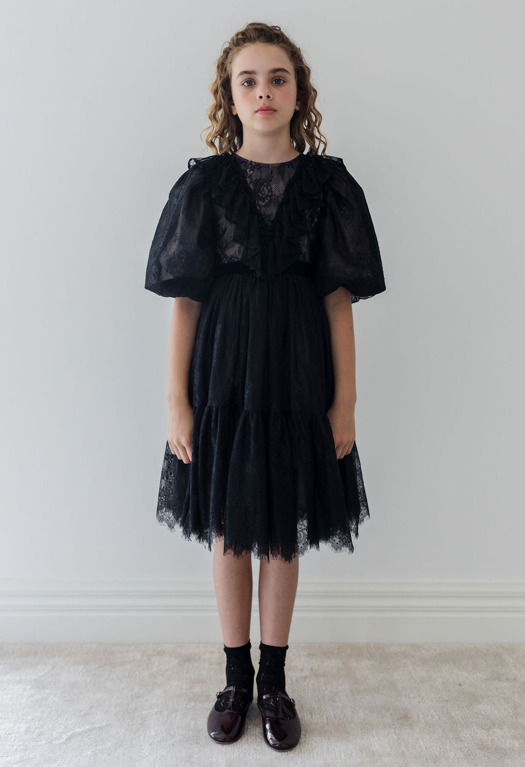 1345-Anais Dress-Black/Pink
