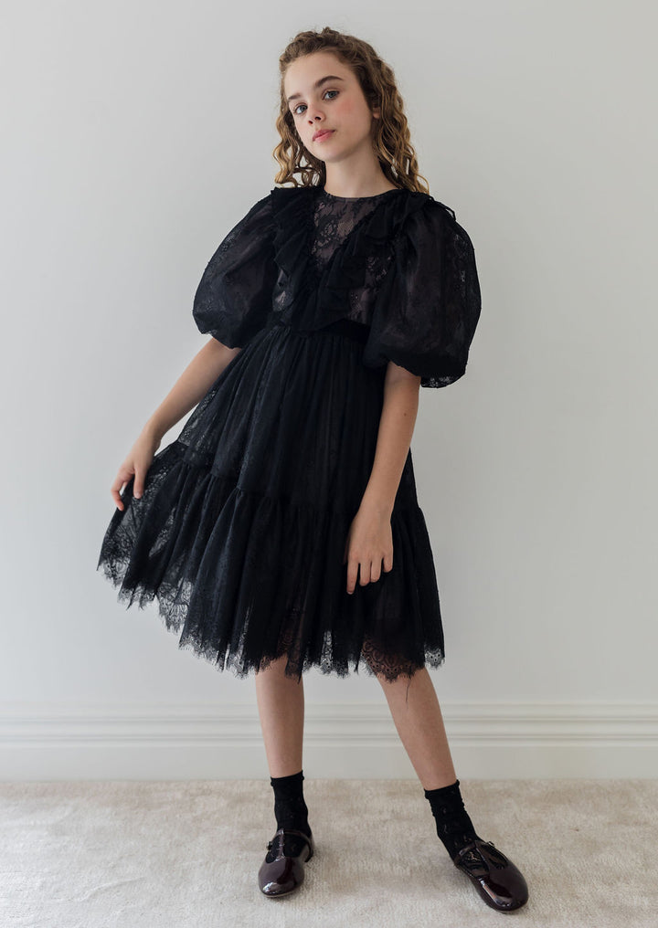 1345-Anais Dress-Black/Pink