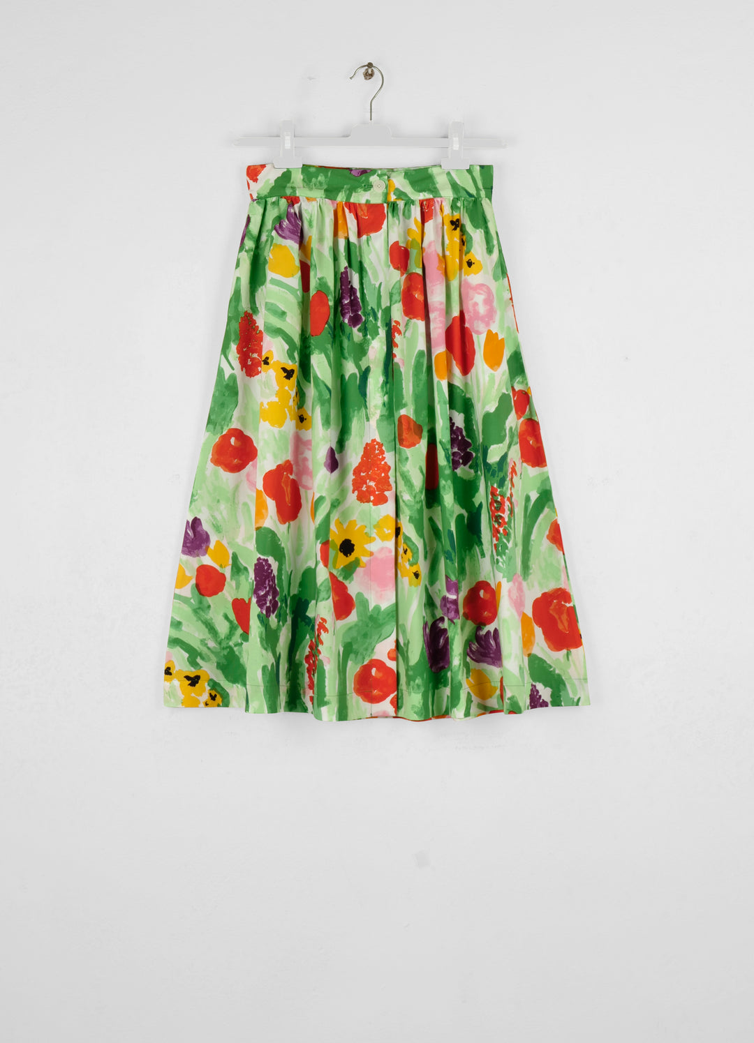 134/SKIRT MONA-PRINTED COTTON SKIRT-FLOWER BED