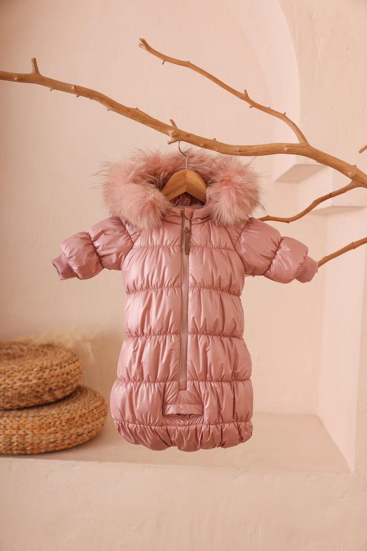 13568-Fully Gathered Baby Bunting-Pink