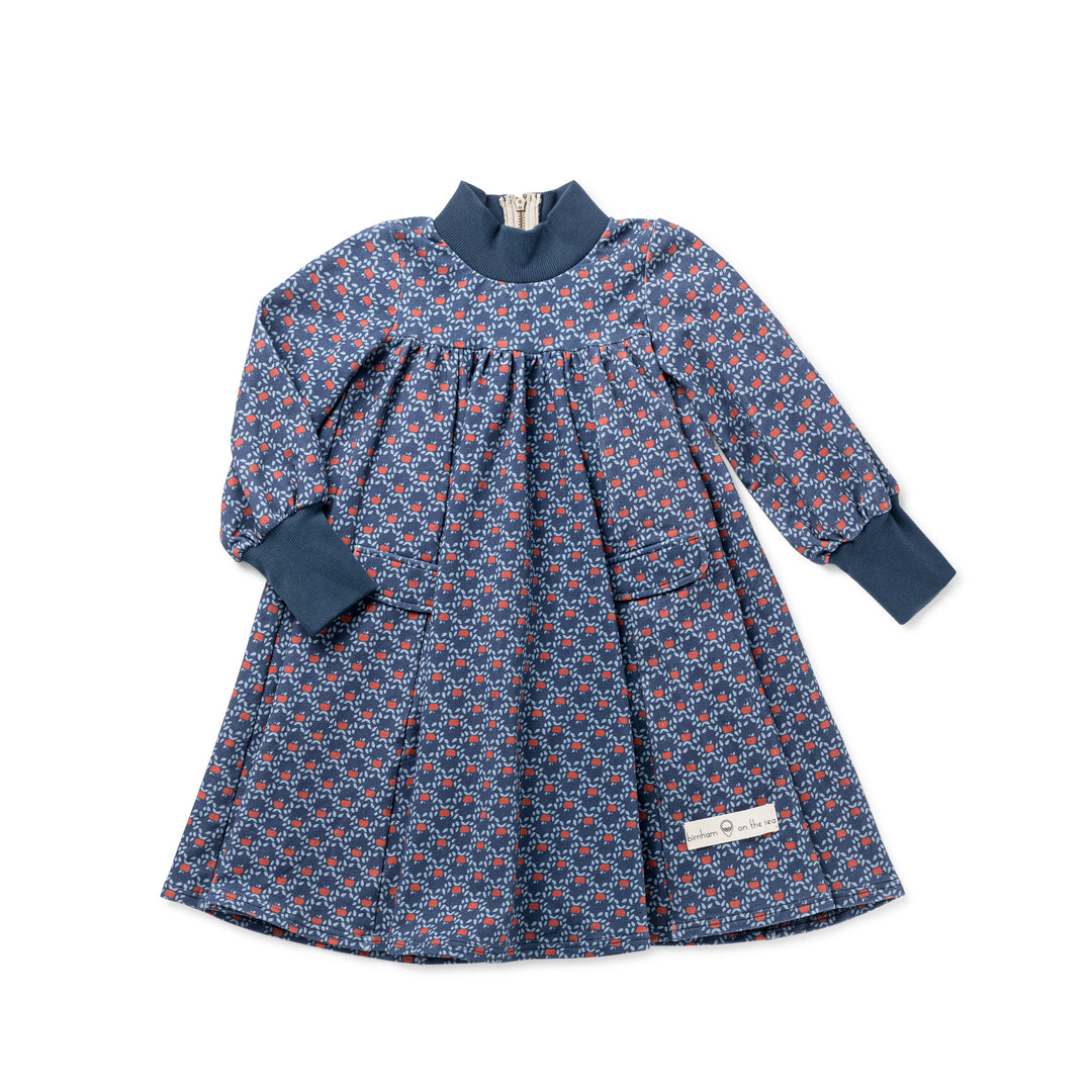 1402 Swing Dress With Back Zipper - Apple Print