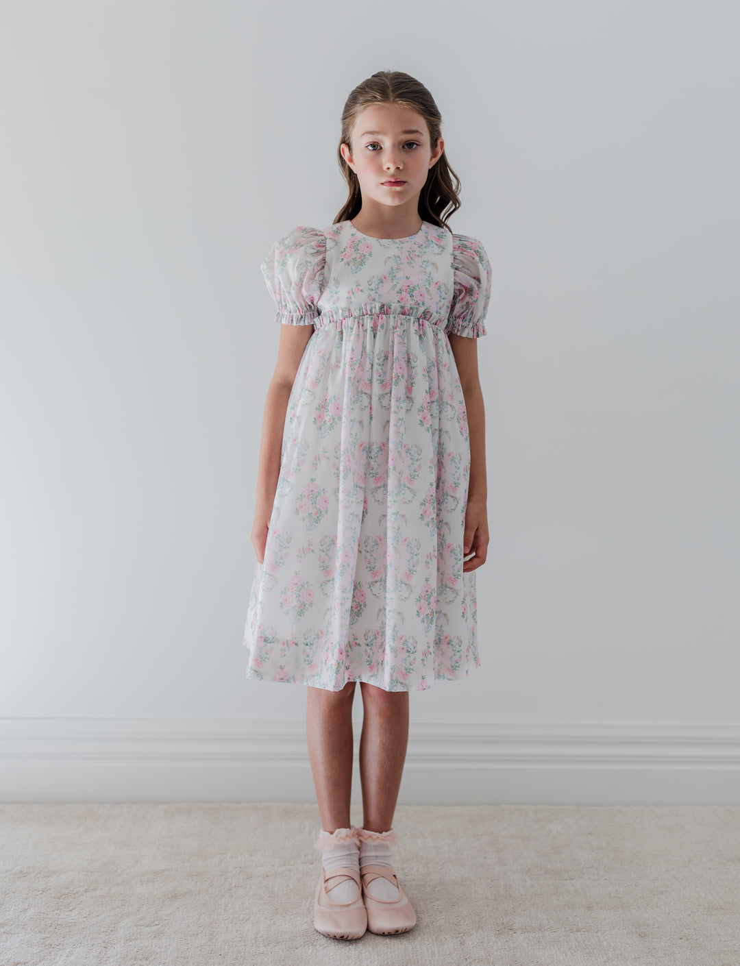 1441-VINTAGE WALLPAPER ORGANZA DRESS