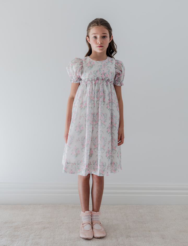 1441-VINTAGE WALLPAPER ORGANZA DRESS
