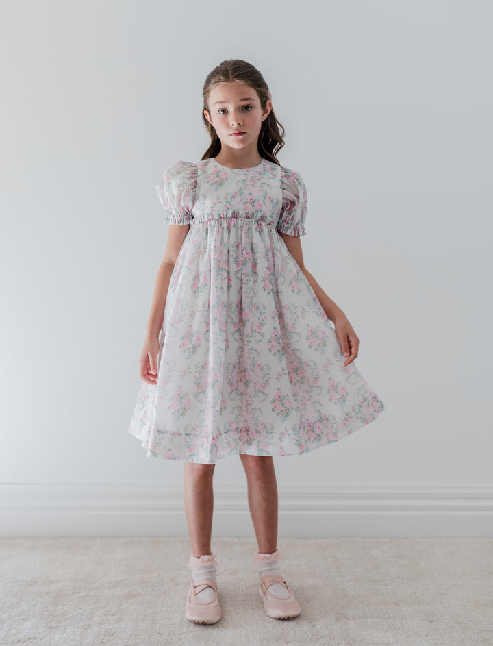 1441-VINTAGE WALLPAPER ORGANZA DRESS