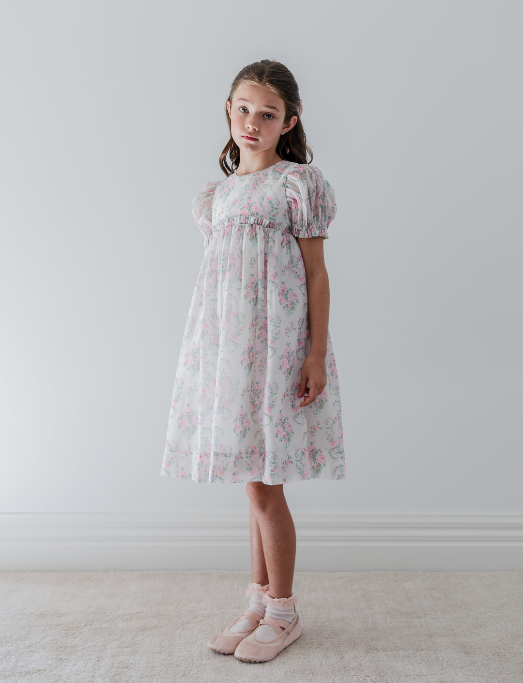 1441-VINTAGE WALLPAPER ORGANZA DRESS