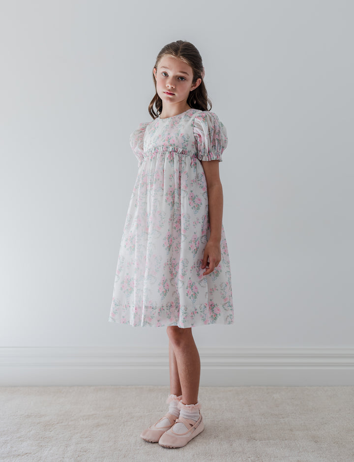 1441-VINTAGE WALLPAPER ORGANZA DRESS