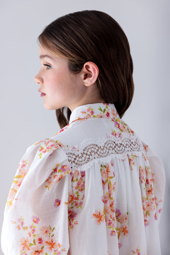 1446-DITSY PRINT SHIRT DRESS