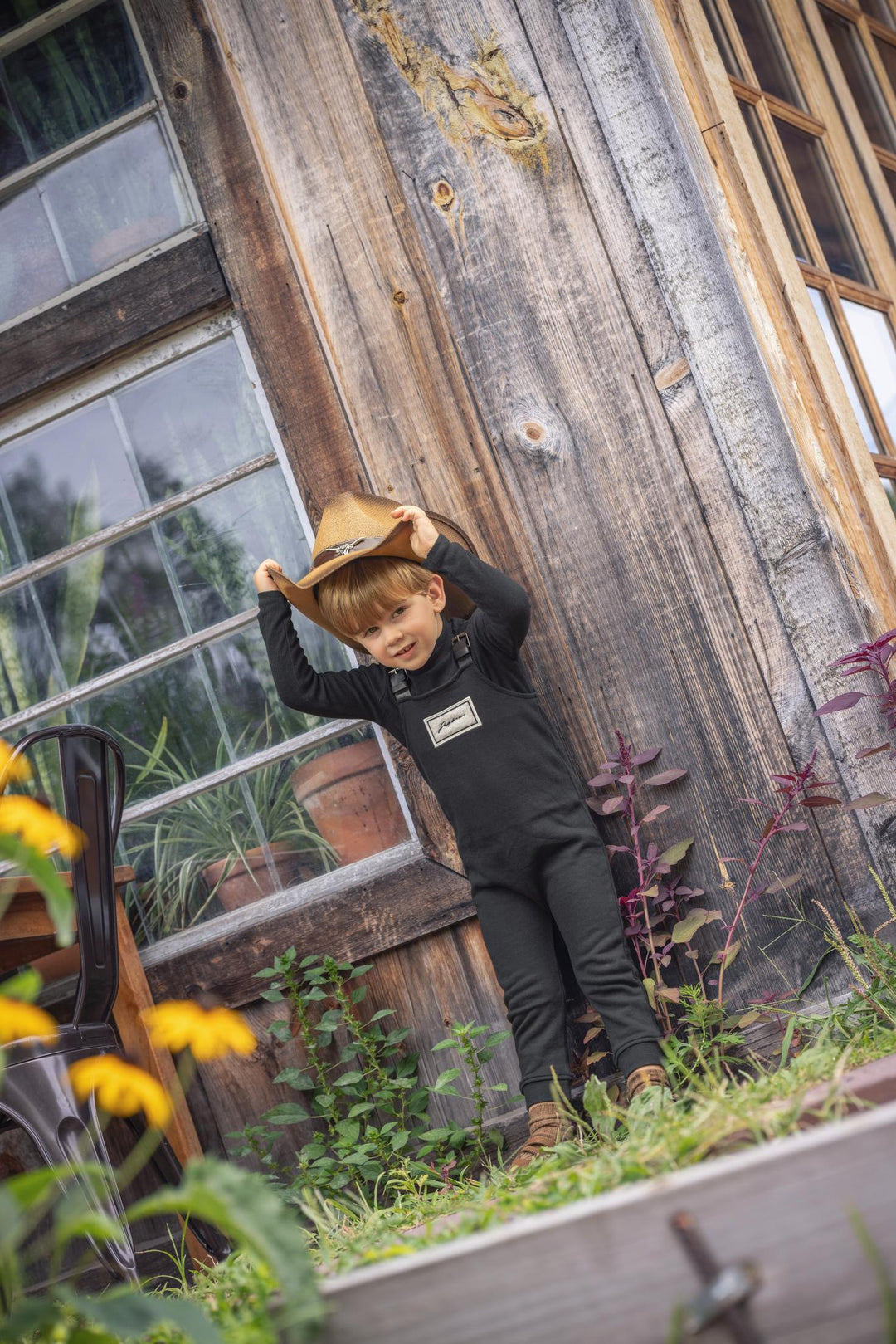 31051 Sherpa Patch Overalls - Black